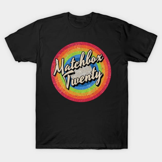 Vintage Style circle - Matchbox Twenty T-Shirt by henryshifter
